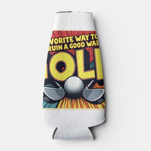 かわいいお気に入りのゴルフの道で良い散歩を台無し ボトルクーラー (正面)