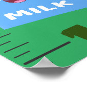 かわいいお気に入りの飲み物漫画の成長チャート ポスター (角)