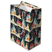 かわいいお洒落おもしろい&フェスティバルクリスマスビレッジ ミディアムペーパーバッグ (裏面アングル)