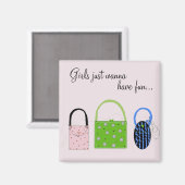 かわいいお洒落ことわざのハンドバッグ マグネット (正面/裏面)