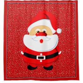 かわいいお洒落とサンタクロースカスタムクリスマス シャワーカーテン