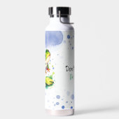 かわいいお洒落カエル | Toad おもしろい Pun ウォーターボトル (左面)