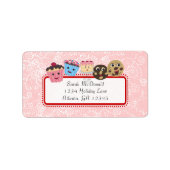 かわいいお洒落カップケーキクッキー&ケーキベーカリー ラベル (正面)