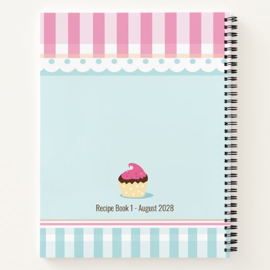 かわいいお洒落カップケーキティエレシピ本 ノートブック (裏面)
