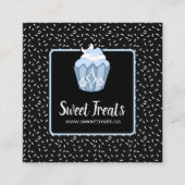 かわいいお洒落カップケーキベーカリー名刺 スクエア名刺 (正面)