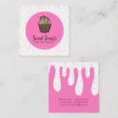 かわいいお洒落カップケーキベーカリー名刺 スクエア名刺 (正面/裏面)