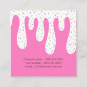 かわいいお洒落カップケーキベーカリー名刺 スクエア名刺 (裏面)