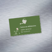 かわいいお洒落ガーデニングサービスとQRコード マグネット名刺 (インサイチュ)