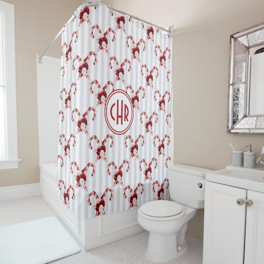 かわいいお洒落キャンディーケーン シャワーカーテン (インサイチュ)