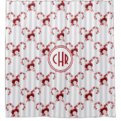 かわいいお洒落キャンディーケーン シャワーカーテン (正面)