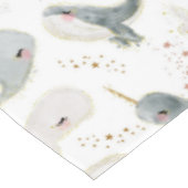 かわいいお洒落クジラ海ザシーテーマ テーブルクロス (アングル)