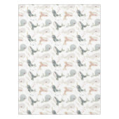 かわいいお洒落クジラ海ザシーテーマ テーブルクロス (正面)