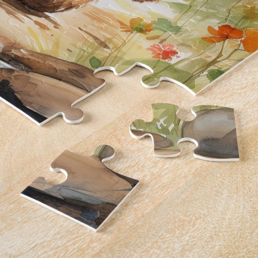 かわいいお洒落クマと冒険が待ち受ける ジグソーパズル (側面)