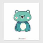 かわいいお洒落クマの漫画のステッカー シール (シート)