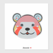 かわいいお洒落クマの漫画のステッカー シール (シート)