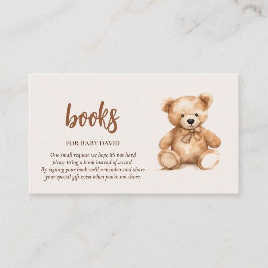 かわいいお洒落クマ エンクロージャーカード (正面)