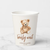 かわいいお洒落クマ 紙コップ (裏面)