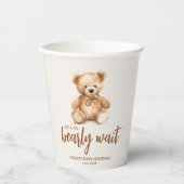 かわいいお洒落クマ 紙コップ (正面)