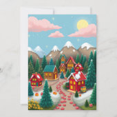 かわいいお洒落クリスマスビレッジの町 シーズンカード (正面)