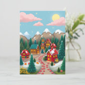 かわいいお洒落クリスマスビレッジの町 シーズンカード (スタンド正面)
