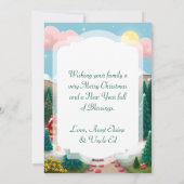 かわいいお洒落クリスマスビレッジの町 シーズンカード (裏面)