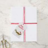 かわいいお洒落クリスマスベビーモンキーギフトラベル ギフトタグ (より糸付き)