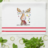 かわいいお洒落クリスマスムース キッチンタオル (折り畳み)