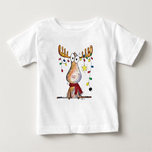 かわいいお洒落クリスマスムース ベビーTシャツ (正面)