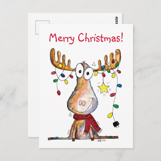 かわいいお洒落クリスマスムース ポストカード (正面/裏面)