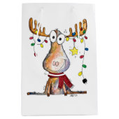 かわいいお洒落クリスマスムース ミディアムペーパーバッグ (正面)