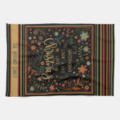 かわいいお洒落クリスマス引用文パーソナライズされた キッチンタオル (横)