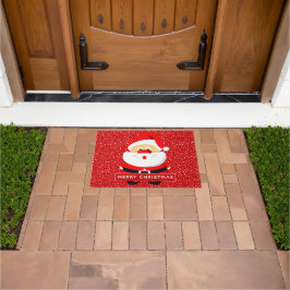 かわいいお洒落サンタクロースのクリスマス ドアマット
