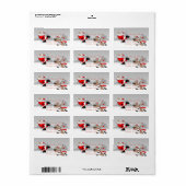 かわいいお洒落サンタクロース、トナカイのクリスマス ラベル (フルシート)