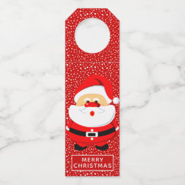 かわいいお洒落サンタクロース ボトルネックタグ