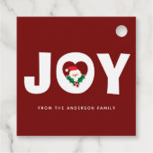 かわいいお洒落サンタ&ホリーベリークリスマスジョイ フェイバータグ (裏面)