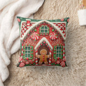 かわいいお洒落ジンジャーブレッドマン&ハウス クッション (ブランケット)