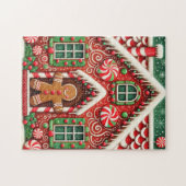 かわいいお洒落ジンジャーブレッドマン&ハウス ジグソーパズル (横)