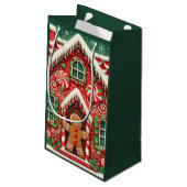 かわいいお洒落ジンジャーブレッドマン&ハウス スモールペーパーバッグ (裏面アングル)