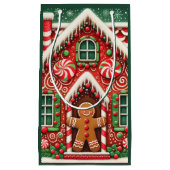 かわいいお洒落ジンジャーブレッドマン&ハウス スモールペーパーバッグ (正面)