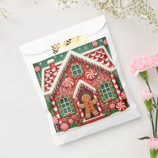 かわいいお洒落ジンジャーブレッドマン&ハウス フェイバーバッグ (封をした状態)