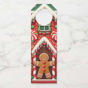 かわいいお洒落ジンジャーブレッドマン&ハウス ボトルネックタグ