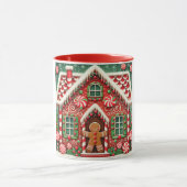 かわいいお洒落ジンジャーブレッドマン&ハウス マグカップ (中央)