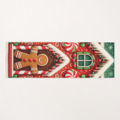 かわいいお洒落ジンジャーブレッドマン&ハウス ヨガマット (正面(横))