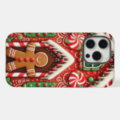 かわいいお洒落ジンジャーブレッドマン&ハウス iPhoneケース (裏面横)