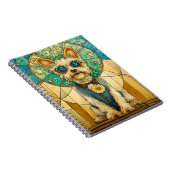 かわいいお洒落ステームパンクヨークシャーテリアドッグY7ノベルティ ノートブック (右側)