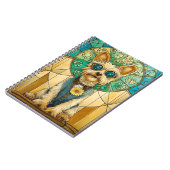 かわいいお洒落ステームパンクヨークシャーテリアドッグY7ノベルティ ノートブック (左側)