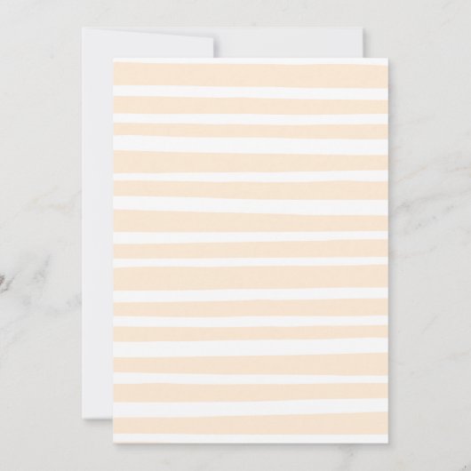 かわいいお洒落タイポグラフィバーチャルベビーシャワー 招待状 (裏面)