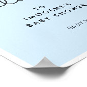 かわいいお洒落タイポグラフィベビーシャワーへようこそ ポスター (角)