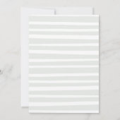 かわいいお洒落タイポグラフィベビーシャワー 招待状 (裏面)