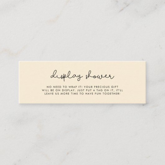 かわいいお洒落ディスプレイシャワーカードの挿入 スキニー名刺 (正面)